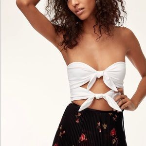 Aritzia Wilfred Davney Tie Front Top